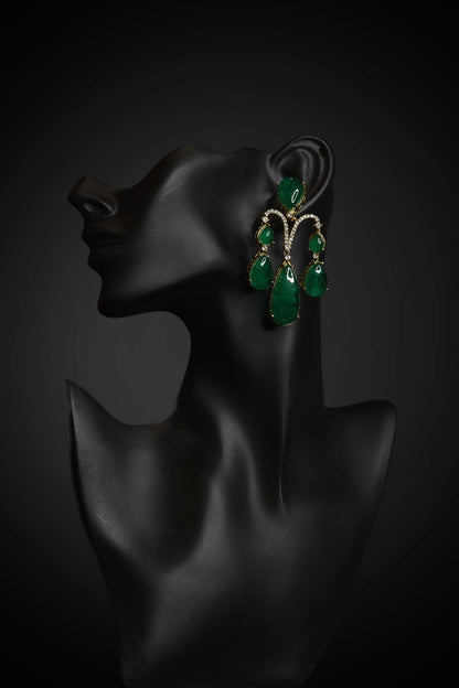 Green Drop Earrings