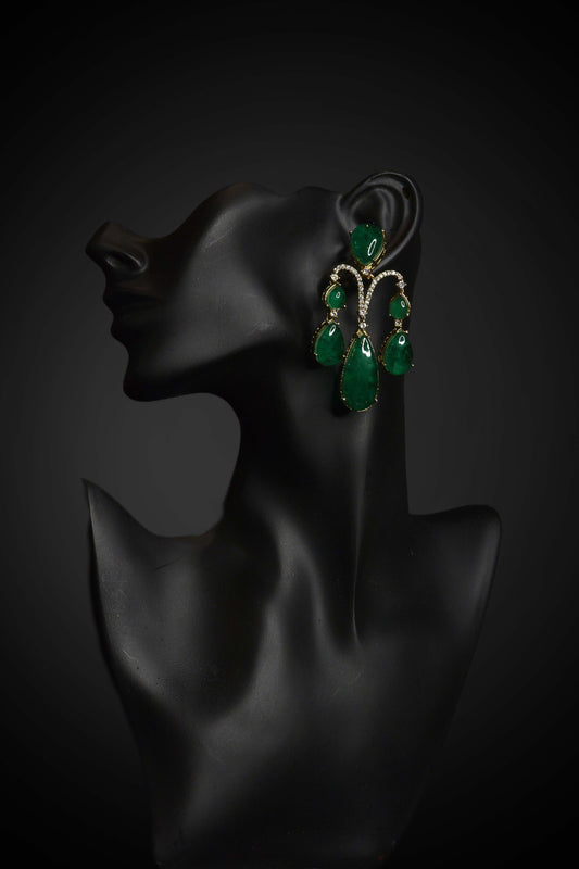 Green Drop Earrings