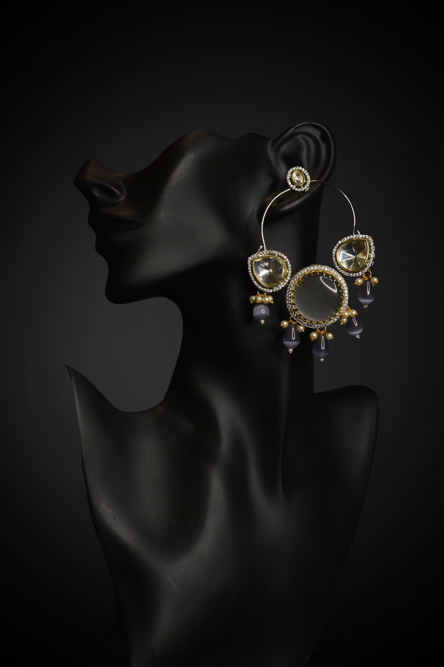 Contemporary Chandbali Earrings