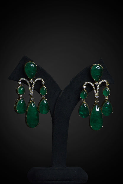 Green Drop Earrings