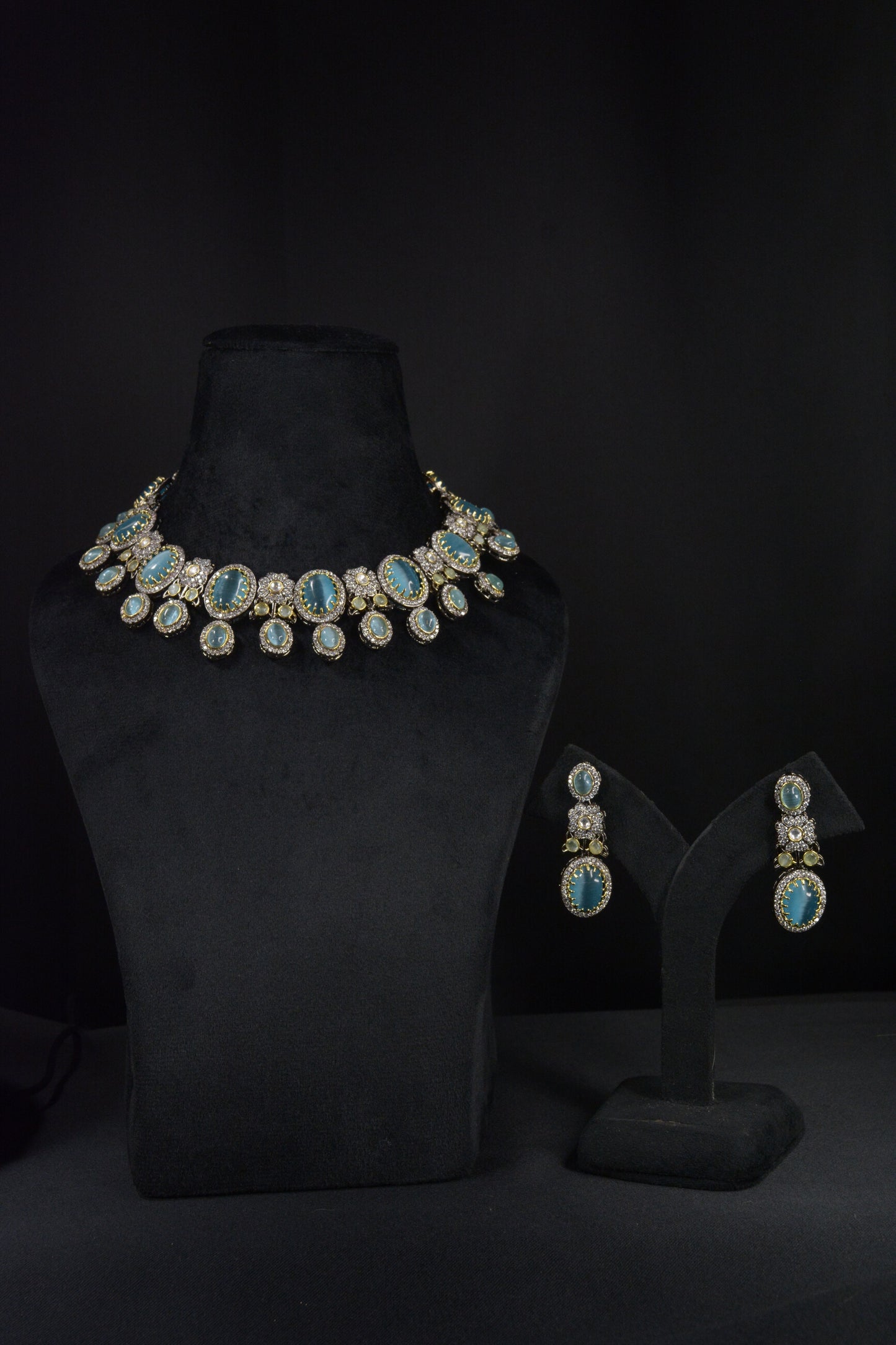 Premium Serene Aqua Necklace Set