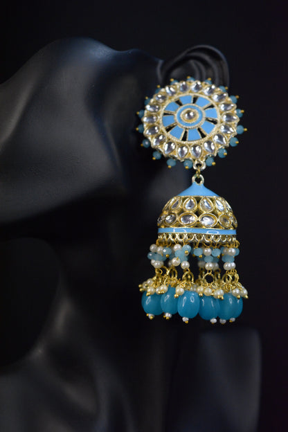 Blue Sky Lantern Jhumka