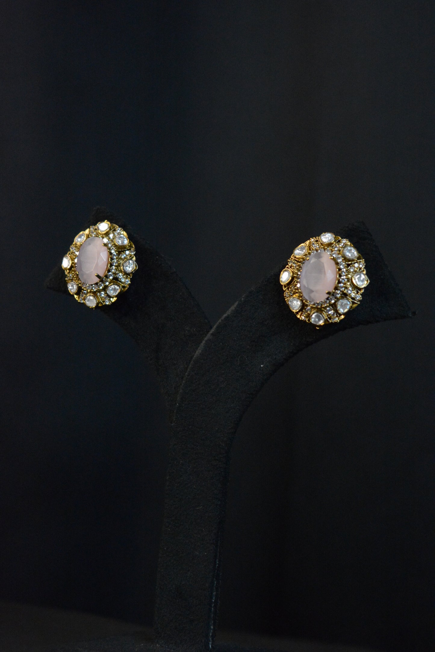 Premium Rose Pink Stone Studs