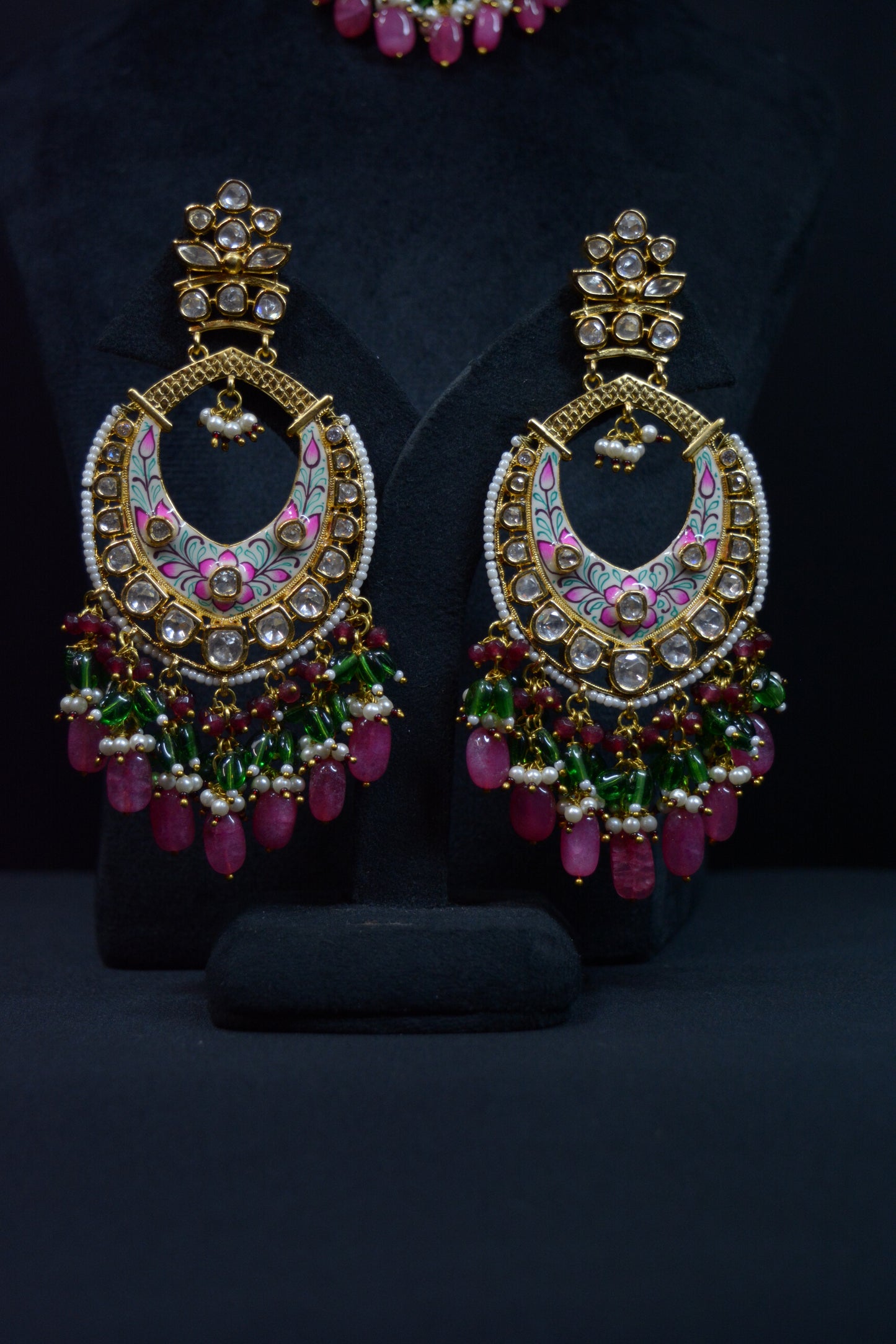 Premium Maharani Sahiba Earrings with tika