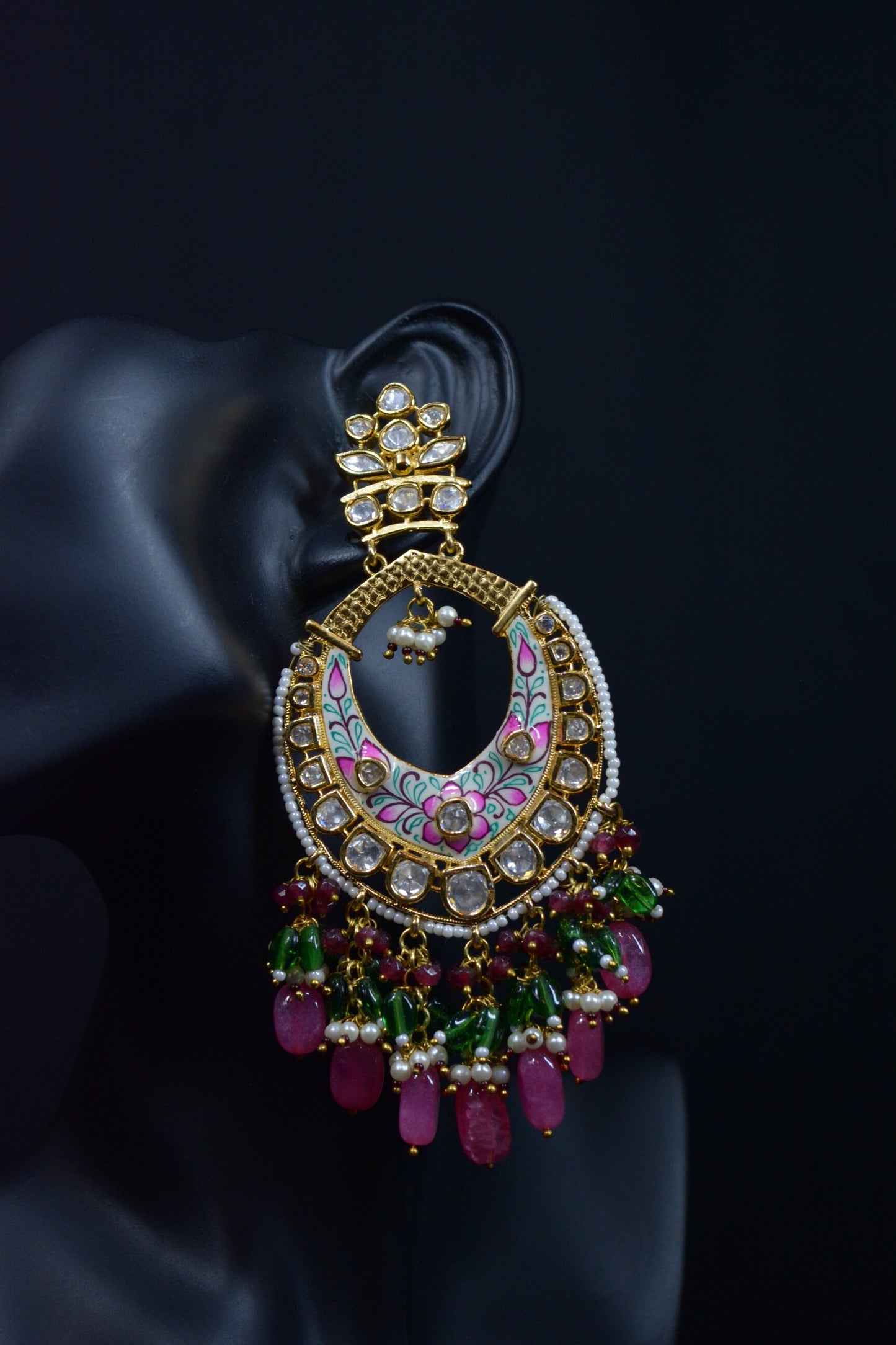 Premium Maharani Sahiba Earrings with tika