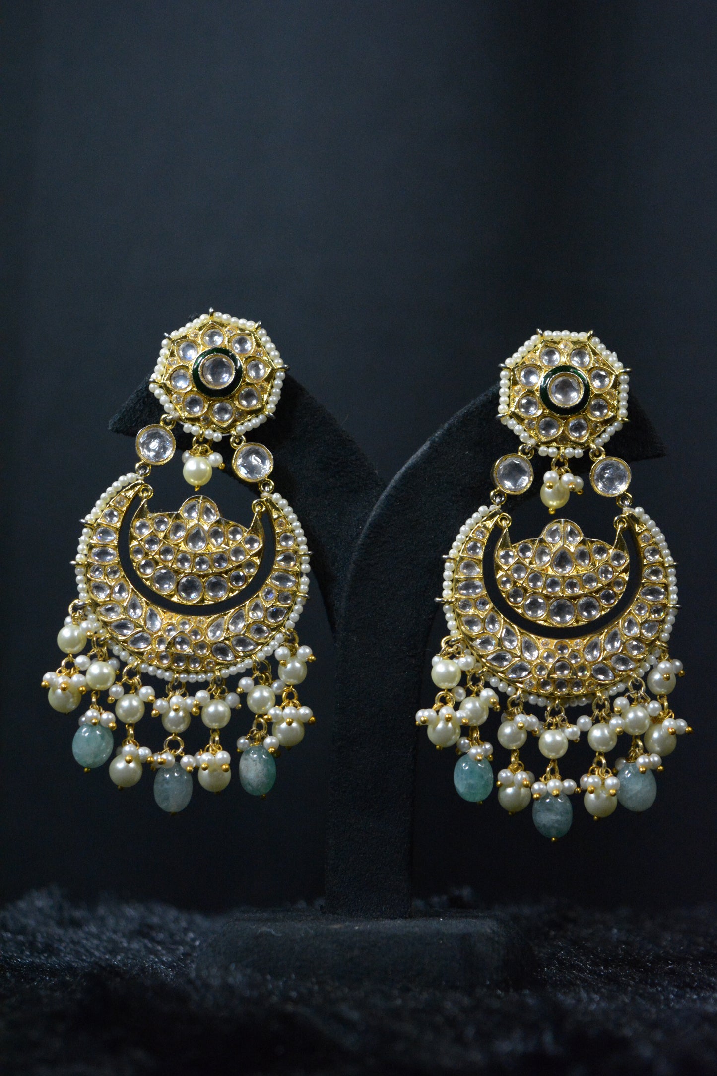 Rajkumari Chandbali Polki Earrings