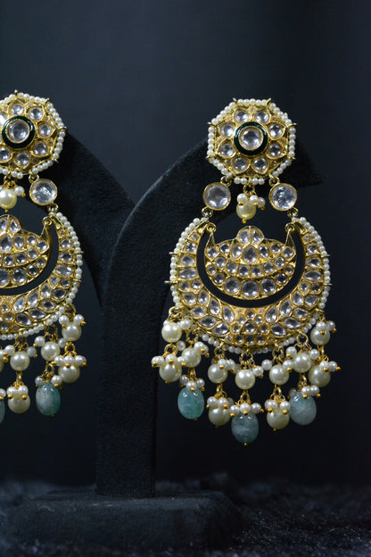 Rajkumari Chandbali Polki Earrings