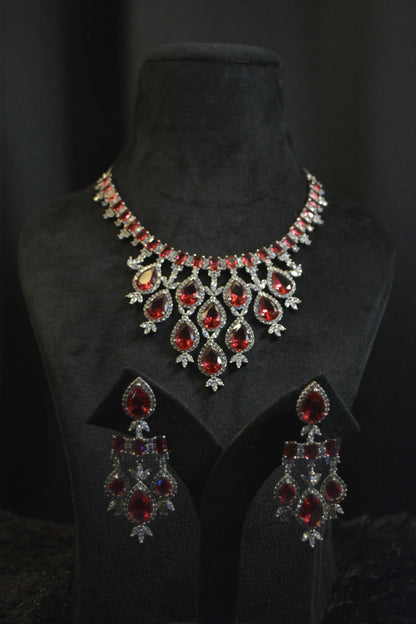 American Diamond Crimson Luminescence Necklace